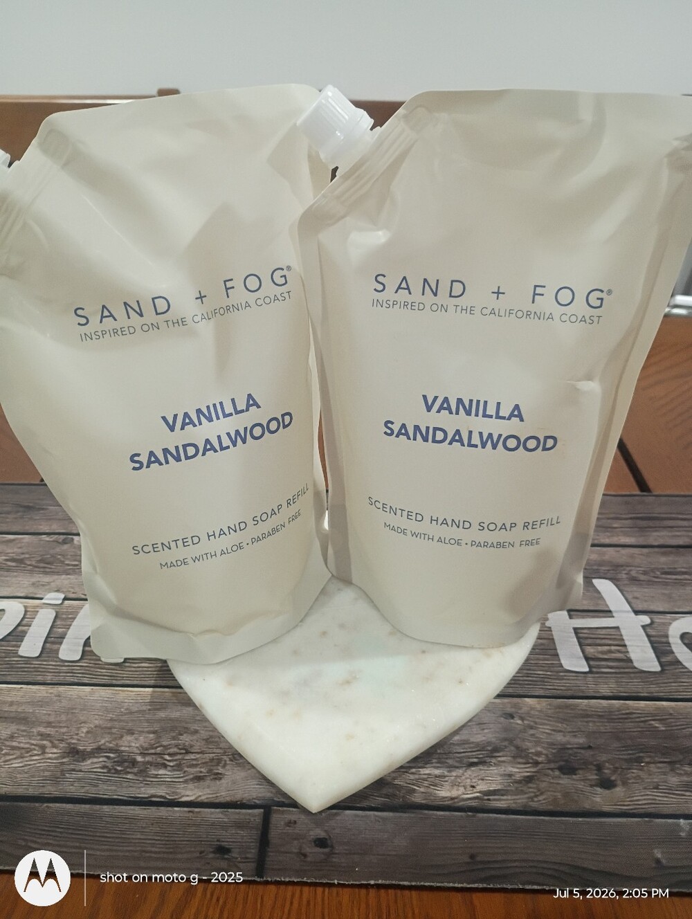 Vanilla Sandalwood Scented Hand Soap Refill - Cream (2)